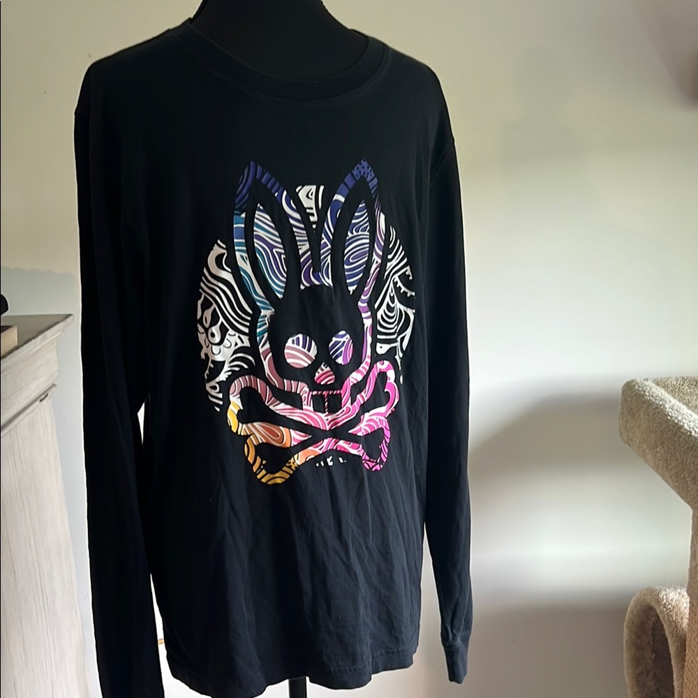 Psych Bunny Black Graphic Kids Shirt